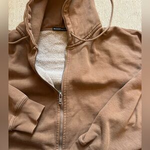 Brandy Melville Oversized Brown Christy Hoodie